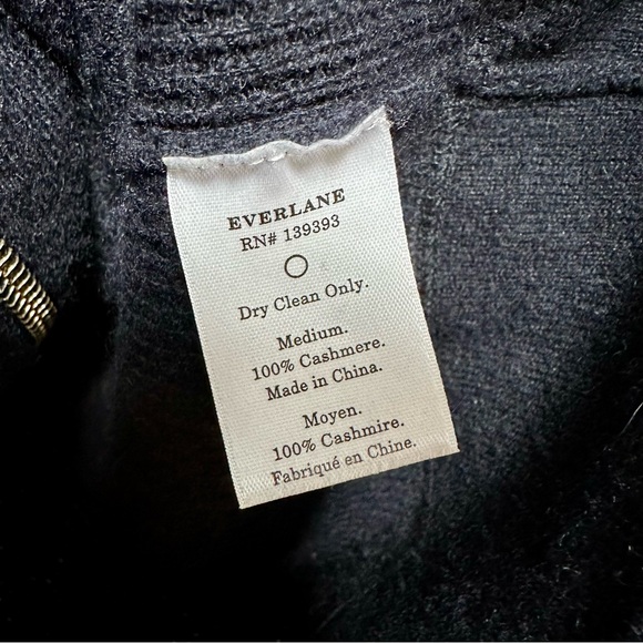 Everlane Waffle Knit Cashmere Full Zip Hoodie M - Picture 4 of 4